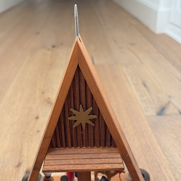 Vintage Pyramid Made in German Democratic Republic Wood Nativity Scene - Picture 11 of 13